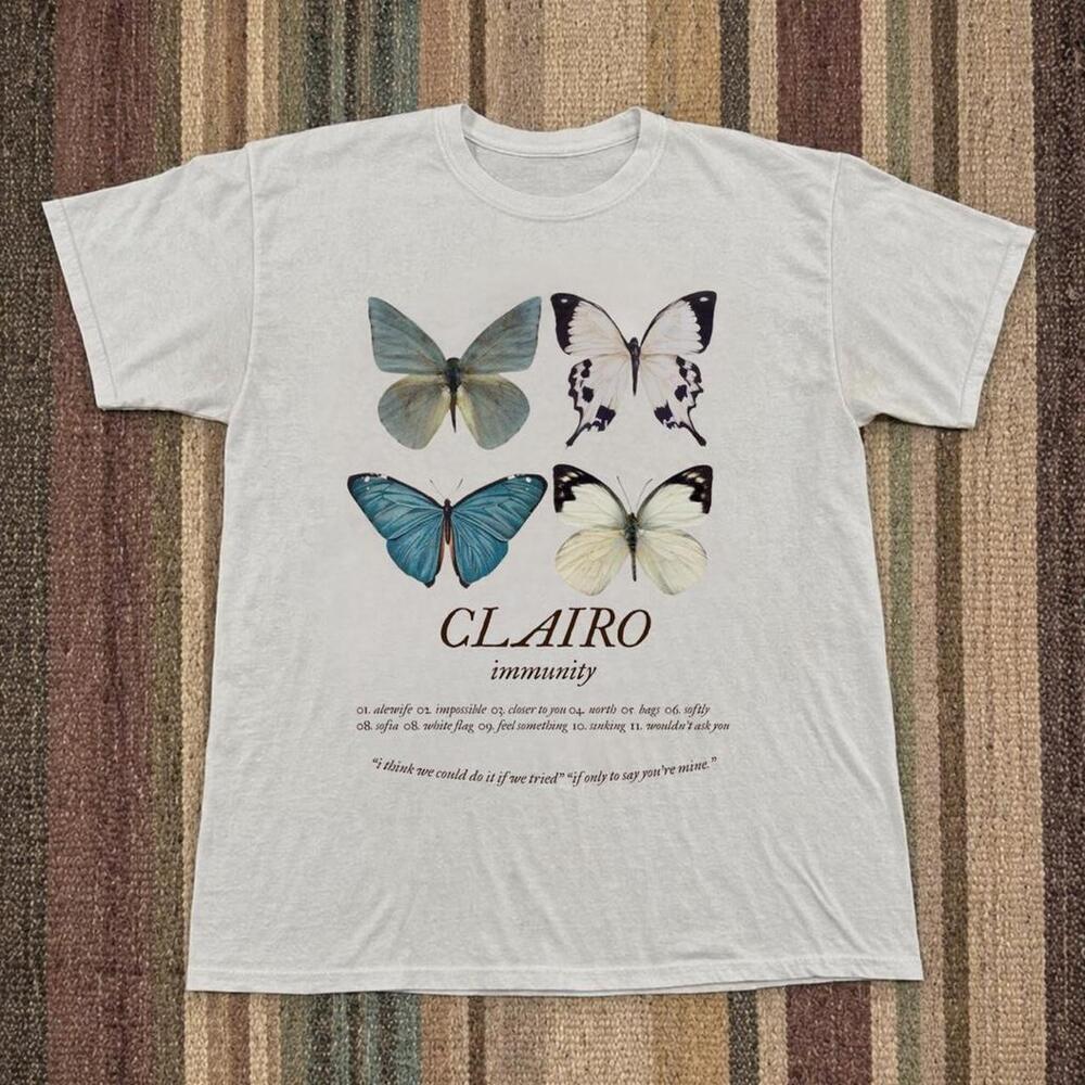 Clairo Immunity Butterfly White T-shirt